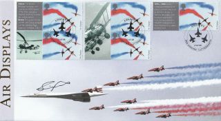 (a29440) Gb Fdc Air Displays Concorde Red Arrows Pilot Signed 2008 No.  13 Of 25