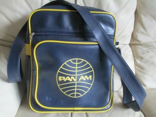 Pan Am Airline Flight Travel Crossbody Shoulder Carry On Vinyl Bag