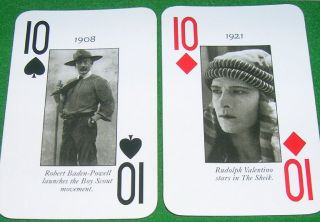 Vintage Famous Faces Playing Cards 1990s Baden Powell,  Gandhi Czar Churchill