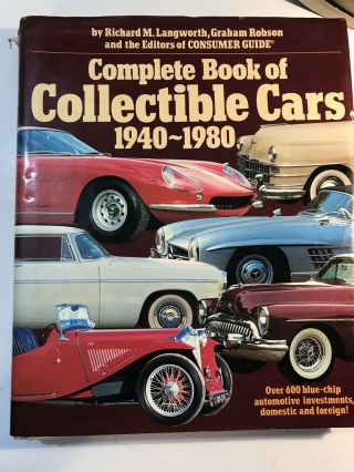 Complete Book Of Collectible Cars 1940 - 1980 Domestic & Foreign Porsche Corvette
