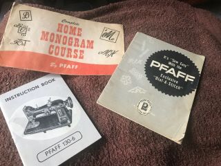 Pfaff Vintage Sewing Machine Manuals 130 - 6 Dial A Stitch Monogram Course