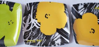 Set of 6 Precidio Objects Andy Warhol Daisy Plates 8 
