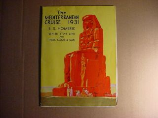 1931 White Star Line Mediterranean Cruise S.  S.  Homeric Deck Plan