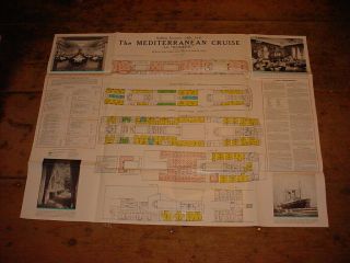 1931 White Star Line Mediterranean Cruise S.  S.  Homeric Deck Plan 2