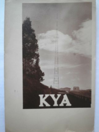 Qsl Card From Radio Station Kya In San Francisco 1955