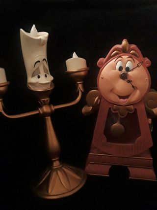 Disneyland Disney Store Beauty And The Beast Clock Belle Lumiere Princess