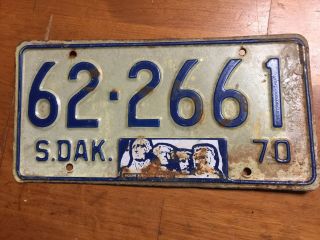 1970 Union County South Dakota License Plate