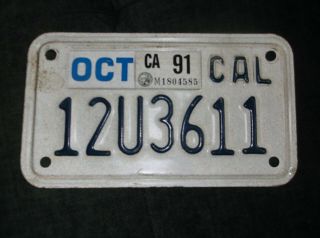 California Motorcycle License Plate