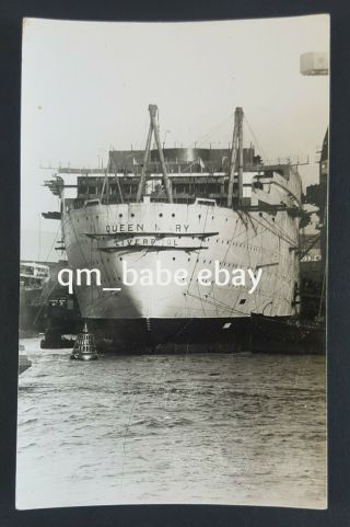 Rms Queen Mary 1935 Photo Fitting Out Clydebank Cunard White Star Line