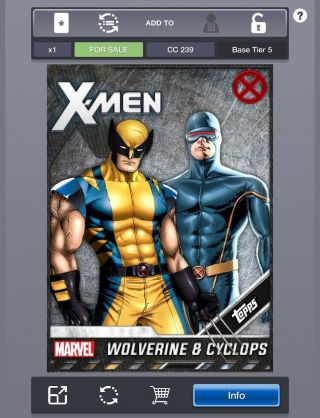 Topps Marvel Collect Digital X - Men Base Set Award Wolverine And Cyclops