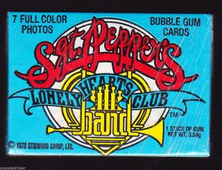 1978 Sgt Peppers Lonely Hearts Club Band Complete Card Set