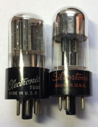 (1) Silvertone Or Ge Made In Usa 6x5gt Full Wave Rectifier Tube