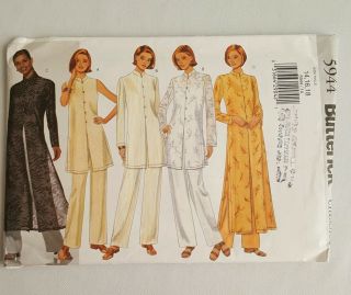 Butterick 5944 Fast And Easy Pattern 14 16 18 Long Tunic Duster Pants