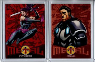 2018 Fleer Ultra X - Men Psylocke Red Precious Metal Gems Card 23/99