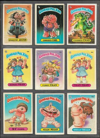 Garbage Pail Kids Series 1 & 2 (1985) - 9 Cards -