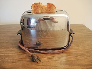 Vintage Sunbeam Pop Up Toaster - Chrome - Usa -