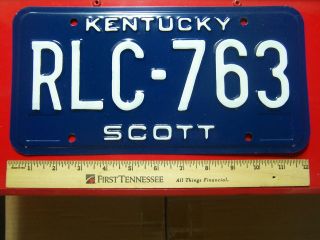 Rlc 763 = Nos 1983 - 84 Scott County Kentucky License Plate I Combine