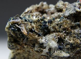 Childrenite - Brown Crystals On Matrix From Yukon