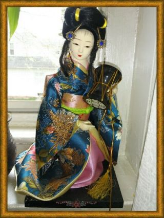 Oriental Japanese Geisha Girl Doll Asian Chinese Beauty Handcrafted Statue