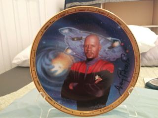 Hamilton Plate,  Power Of Command,  Autographed Star Trek Sisko/uss Defiant Plate