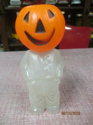 Halloween Jack O Lantern Man Plastic Candy Container Bank