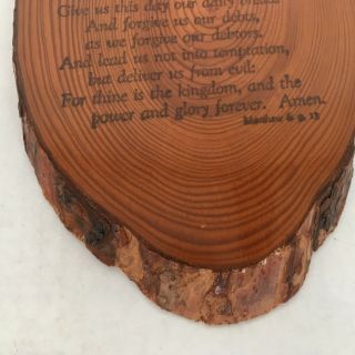 vintage cut wood slice plaque The Lords Prayer shabby chic spiritual shabby chic 3