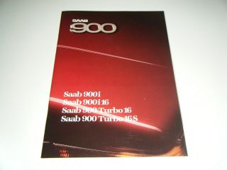 Vintage 1986 Saab 900,  900i,  Turbo 16,  16s Car Dealers Sales Brochure