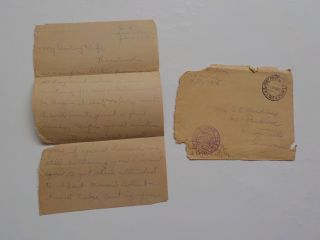 Wwi Letter 1919 Esch Luxembourg Ymca Entertainment War Ww 2 5th Division Aef Ww1