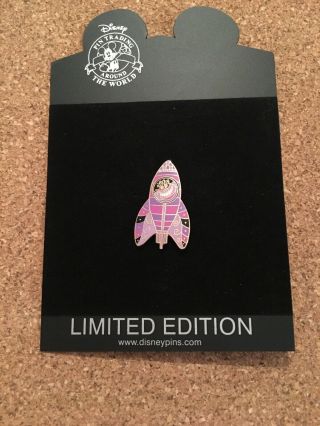 Disney Pin Rare Limited Edition 500 Alice And Wonderland Cheshire Cat Rocket