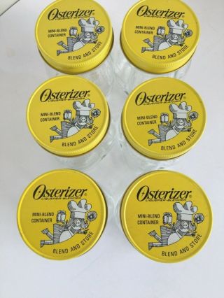 OSTERIZER Mini Blend Vintage Glass Jar Containers With Lids - SET OF SIX - 8