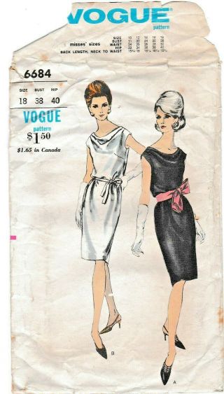 Vintage Vogue Sewing Pattern Women 