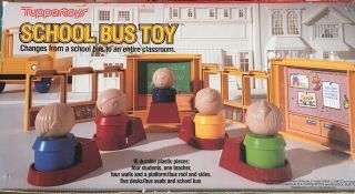 Vintage Tuppertoys School Bus Toy - Complete,  Box, 2