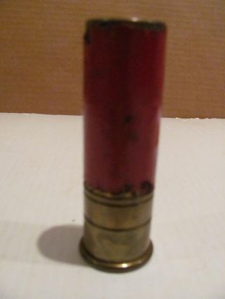 Vintage Cigarette Lighter Large 4 " 12 Gauge Shotgun Shell Advertising Novelty