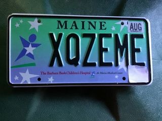 Maine Barbara Bush Vanity License Plate Xqzeme