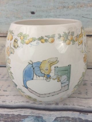 Beatrix Potter Teleflora Vase Round Peter Rabbit 4 1/2 