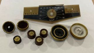 Knobs And Dial For Vintage Philco Television Set.  Old Tv Knobs.