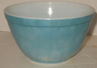 Vintage Pyrex Blue 1.  5 1 1/2 Pint 401 Glass Mixing Bowl 2
