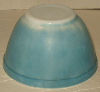Vintage Pyrex Blue 1.  5 1 1/2 Pint 401 Glass Mixing Bowl 8