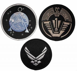 Stargate Sg - 1 Embroidered Patches (set Of 3)