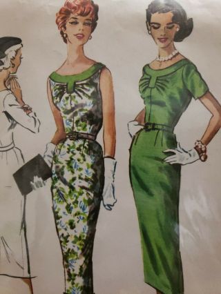 Vintage Sewing Pattern 1950s Misses Dress Mccall 4412 Size 12