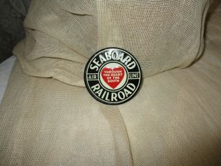 Vintage.  Metal The Seaboard Railroad Sign - Badge - 1950 
