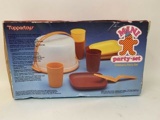 Vintage Tuppertoys Mini Party Set 1987 Children ' s Party Set - Tupperware - 6