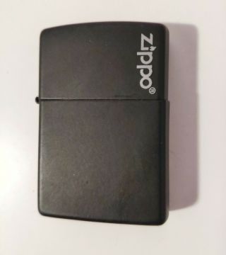 Zippo Windproof Black Matte Lighter With Logo,