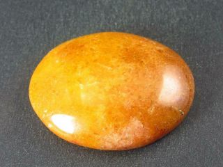 Rare Himalayan Gold Azeztulite Worry Stone - 1.  4 " - 14.  0 Grams
