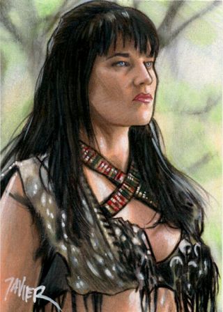 Xena Lucy Lawless Warrior Princess Sketch Card Print 1 Of 15 Art
