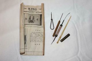 Vintage 1921 King Art Needle Co.  Double Point Embroidery Needle And