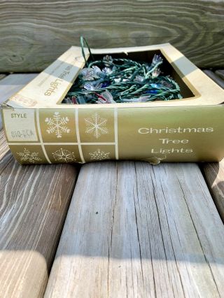 Vintage Christmas Tree Lights - Flower Petal - 100 ct white blinking 3