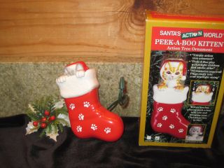 2000 Peek A Boo Santa Claus Stocking Ornament Kurt Adler Santa 