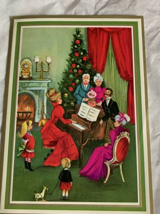 Vintage Famous Artist Christmas Card - Victorian Old Fashioned Christmas