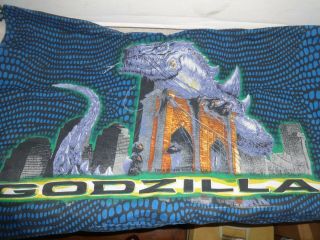 Vintage Godzilla Bed Pillowcase 1998 Double Sided